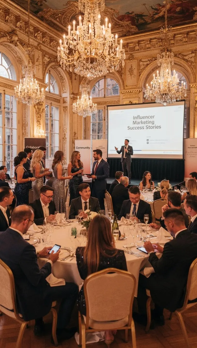 Skupina influencerЕЇ diskutuje o spoluprГЎci s znaДЌkami na sociГЎlnГ­ch mГ©diГ­ch.